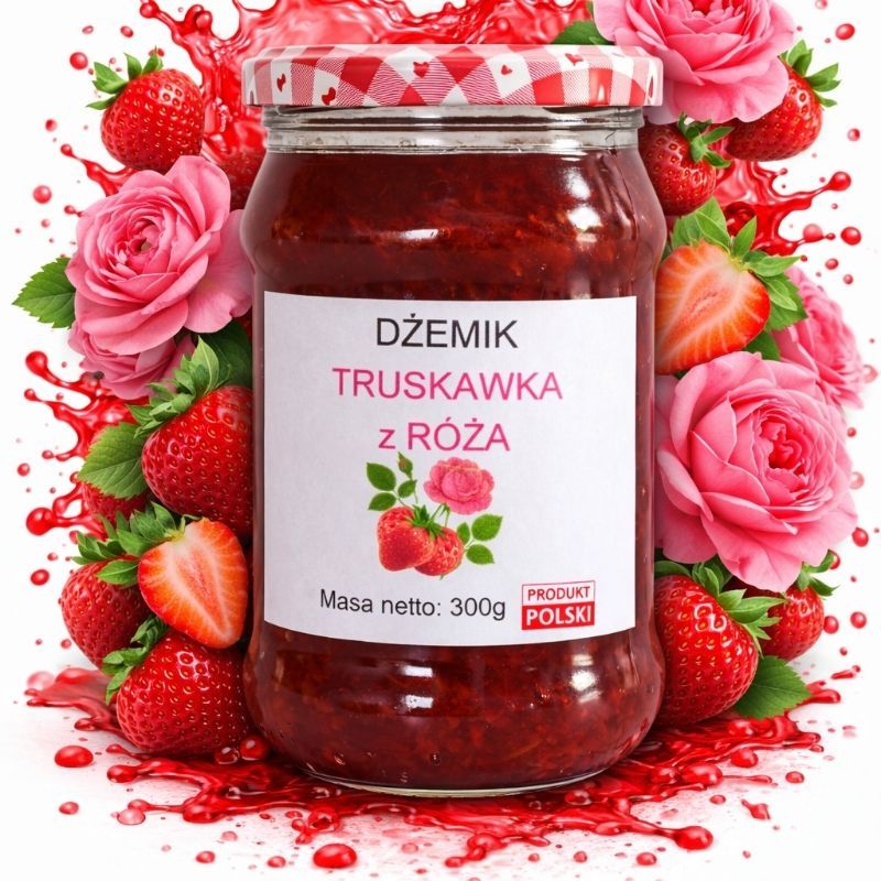 Dżemik truskawka z różą