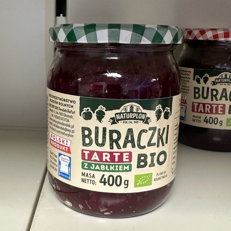 Buraczki tarte z jabłkiem bio