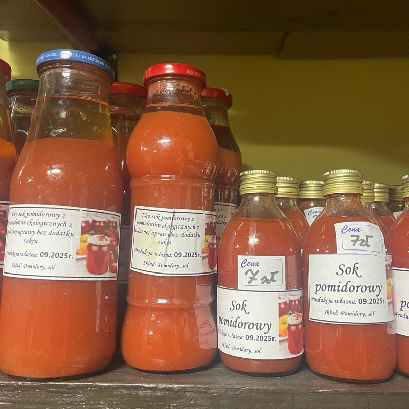Eko sok pomidorowy 0,25l, 0,5l, 0,72l, 0,75l i 1l