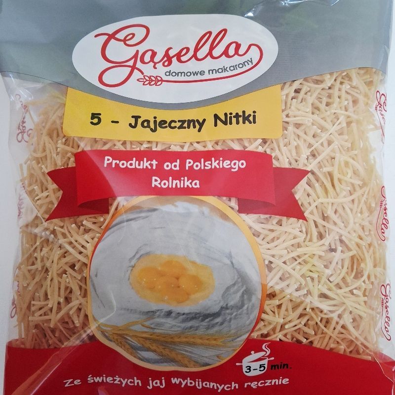 Gąsella Makarony 5-jajeczny NITKI 500g