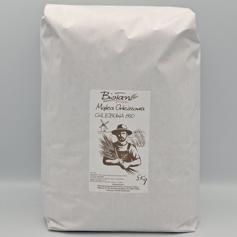Mąka orkiszowa chlebowa typ 850 – 5 kg