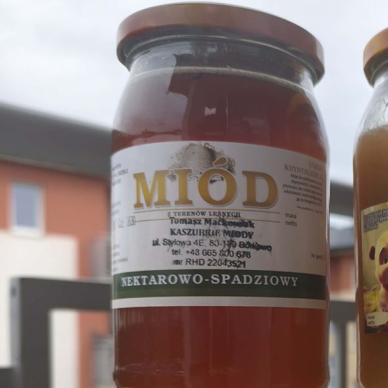 2 słoiki Miodu wielokwiatowy 1.2 kg każdy 