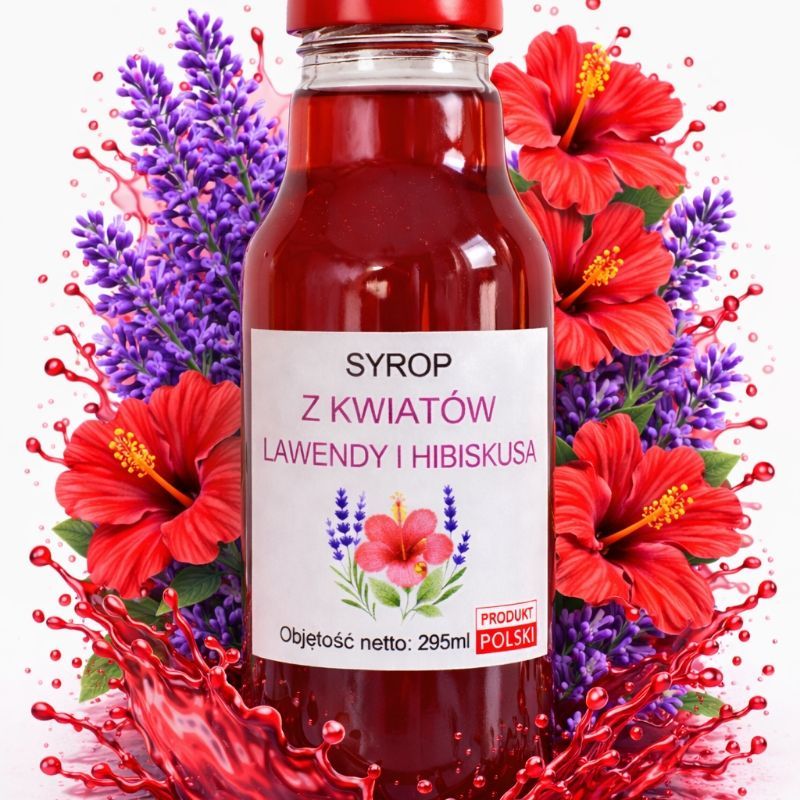 Syrop lawenda z hibiskusem