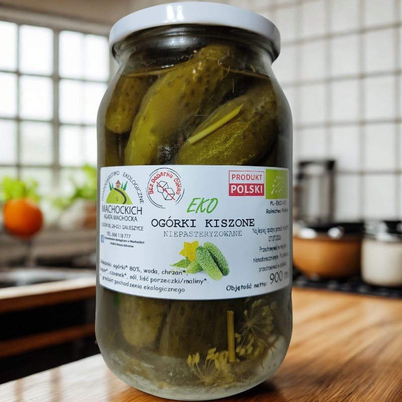 Ogórki kiszone EKO 900ml