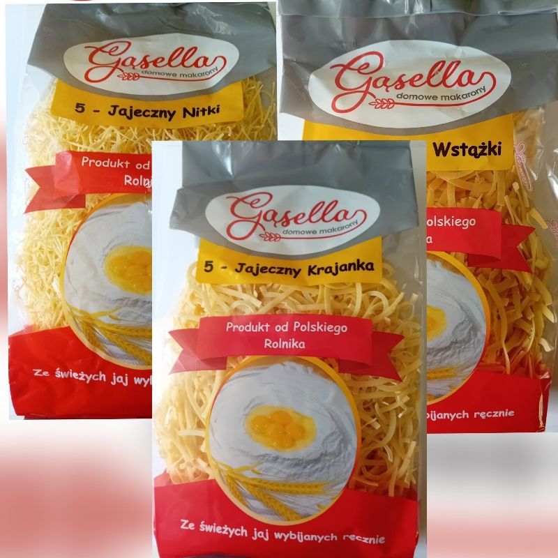 Box Gąsella Makaron 6x500g MIX Nitka Krajanki Wstążki