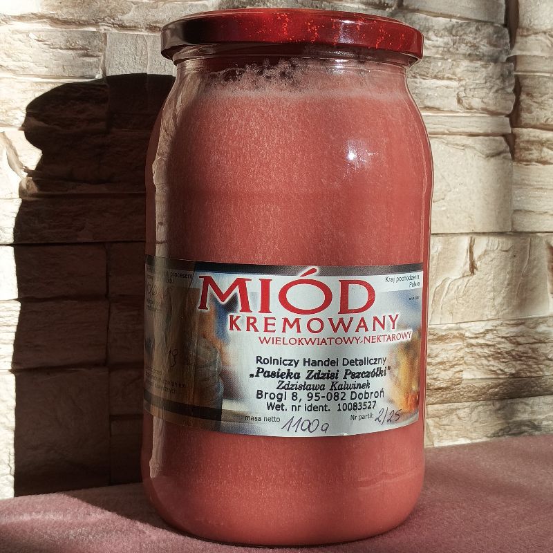 Miód kremowany z maliną