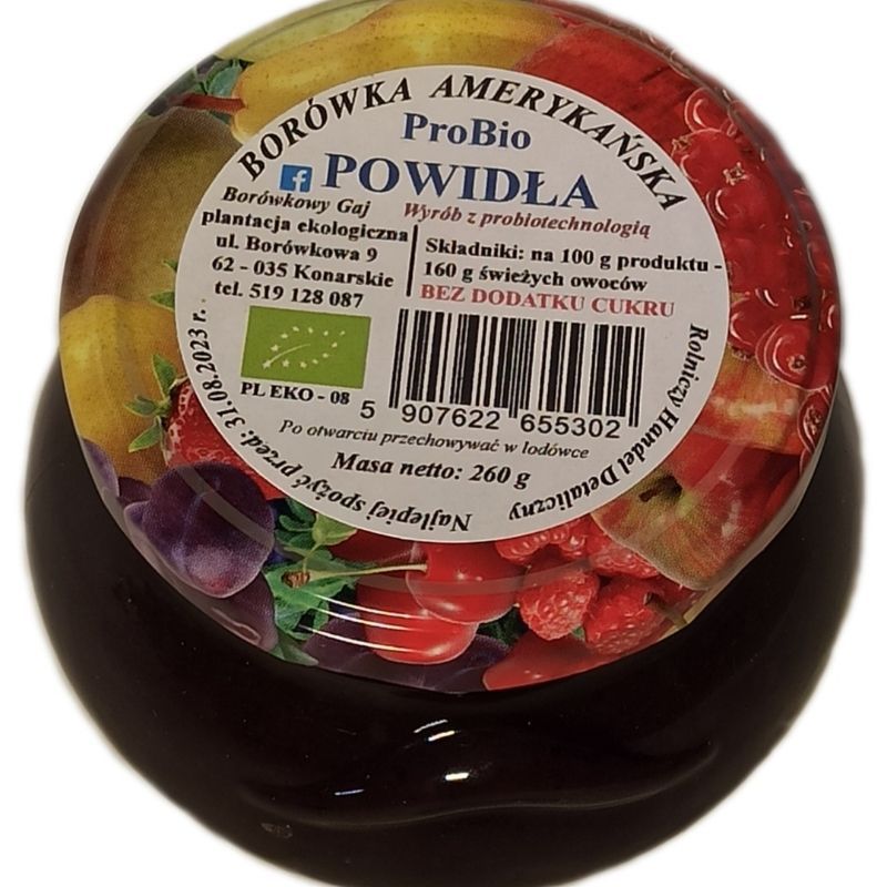 Pro Bio powidła z borówki amerykańskiej