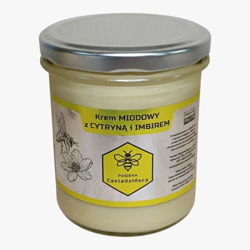 Krem MIODOWY z CYTRYNĄ i IMBIREM 430g
