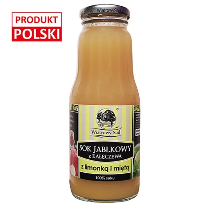 Sok jabłkowy z limonką i miętą 300ml