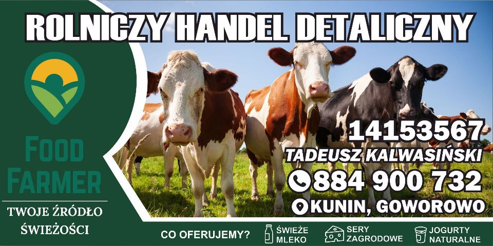 Baner sklepu MlekLove! RHD — Kunin, Polska