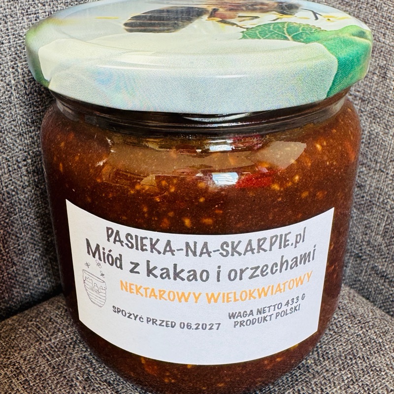 Miód leśny z kakao i orzechami