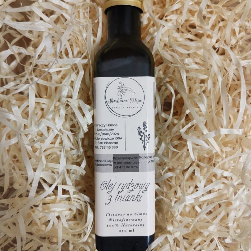 Olej z lnianki rydzowy 250ml tłoczony na zimno