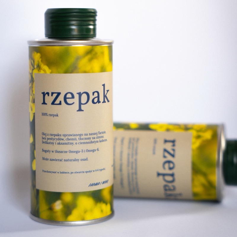 Olej rzepakowy 250ml, tłoczony na zimno 