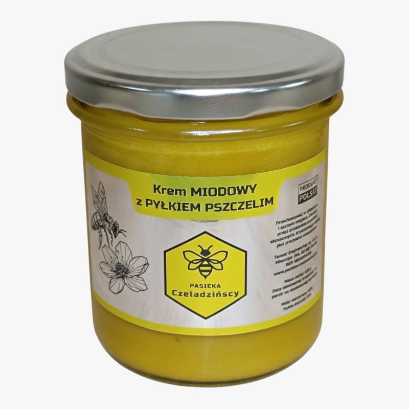 Krem MIODOWY z PYŁKIEM PSZCZELIM 420g