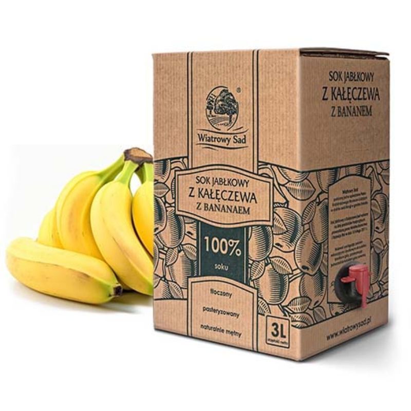 Sok jabłkowy z bananem 3l