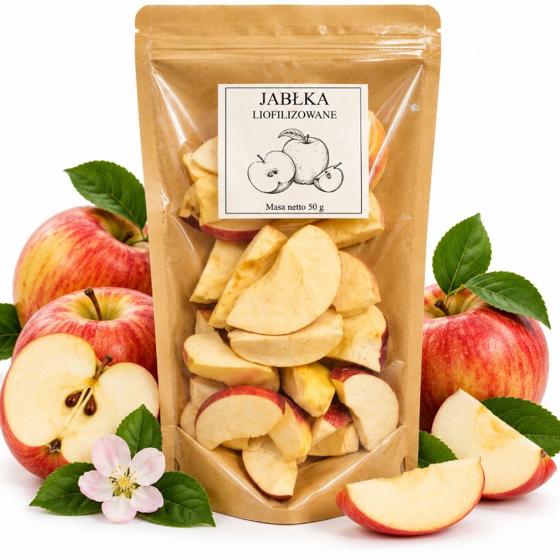 Jabłka liofilizowane