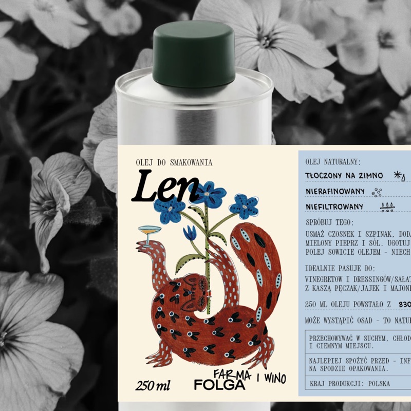 Olej lniany 250ml, tłoczony na zimno 