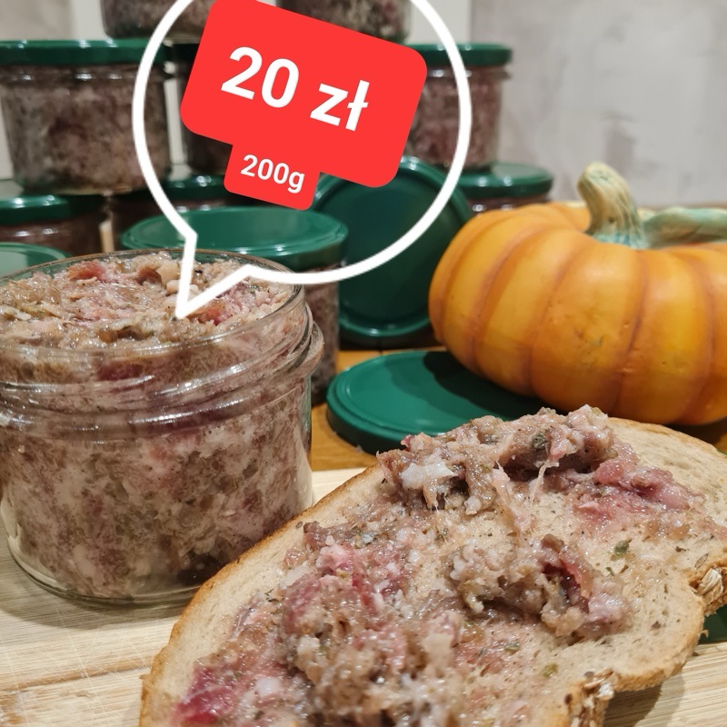 Tatar z gęsiny (okrasa, omasa ) w słoiczku