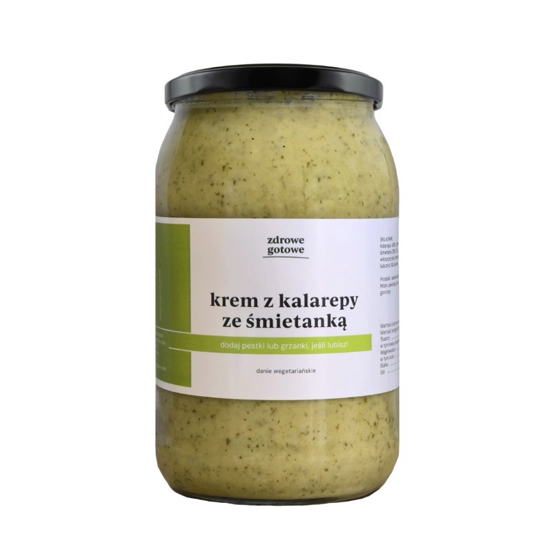Krem z kalarepy ze śmietanką