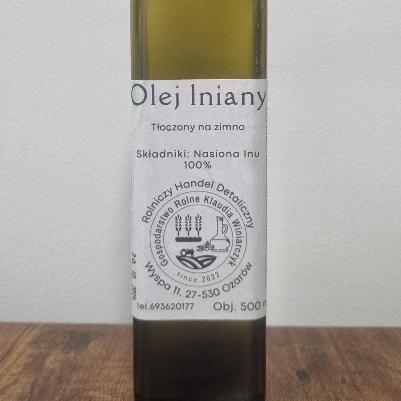 Oleje lniany w ciemnej butelce 0,5l