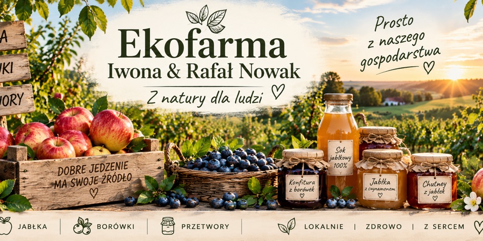 Baner sklepu Ekofarma — Warka, Polska