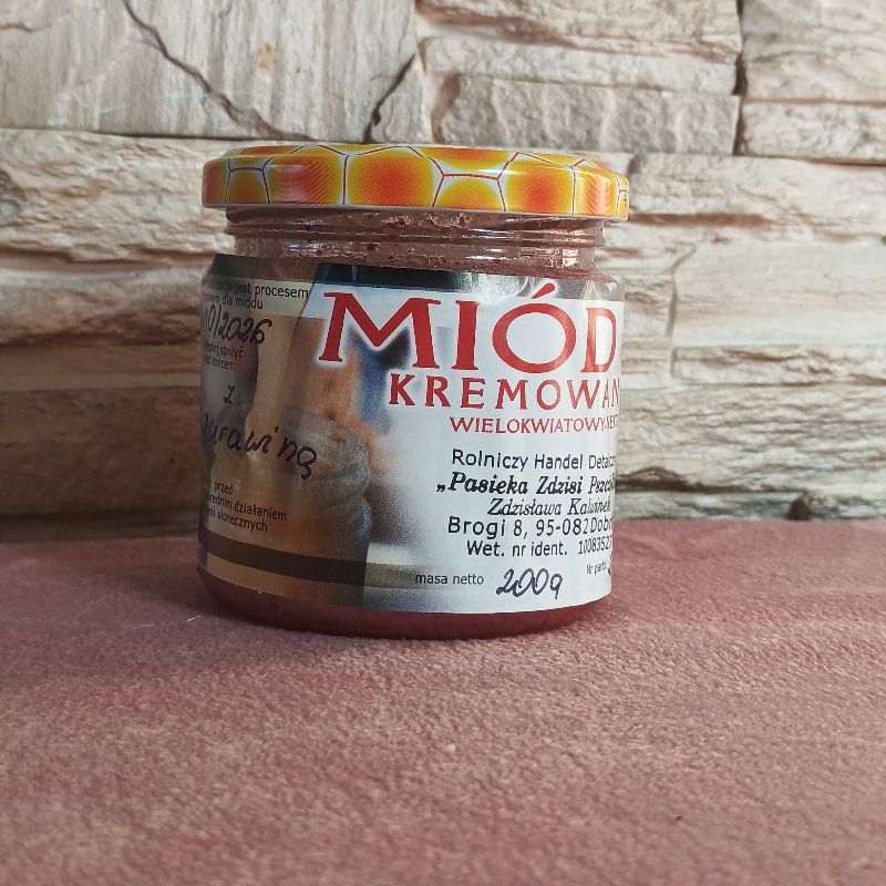 Miód kremowany z żurawiną