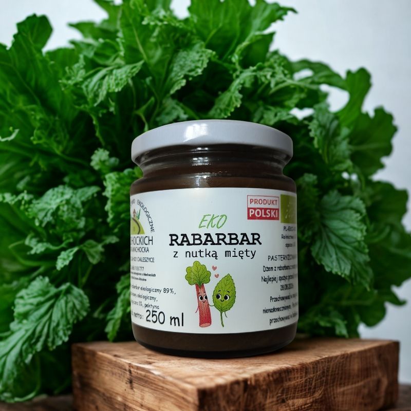 Dżem rabarbarowy z miętą ekologiczny