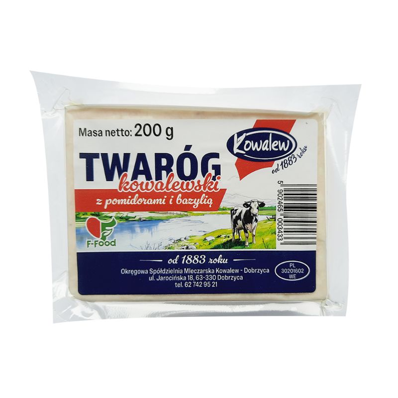 Twaróg kowalewski z pomidorami i bazylią