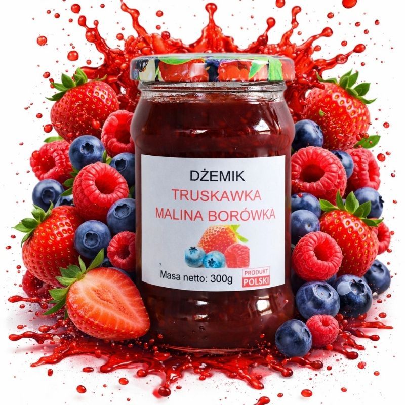 Dżemik truskawka-malina-borówka