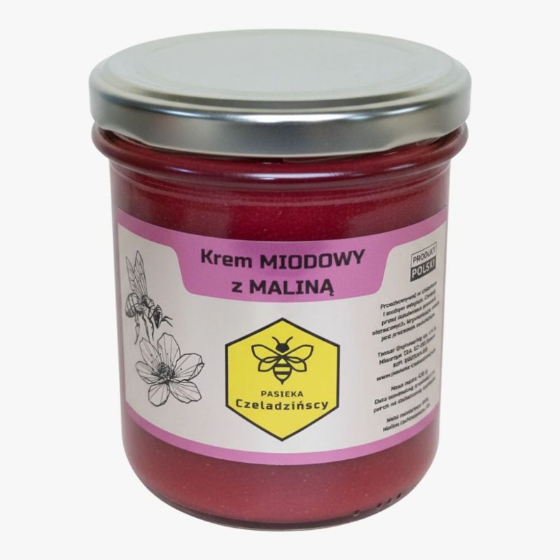 Krem MIODOWY z MALINĄ 430g