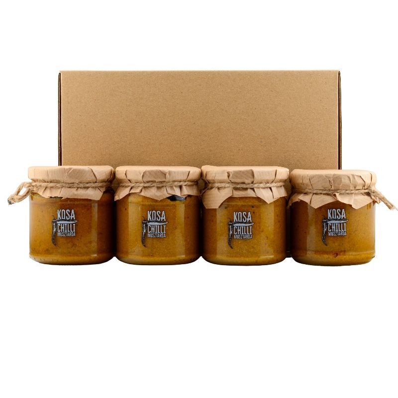 ZESTAW CZTERECH MUSZTARD Z CHILLI